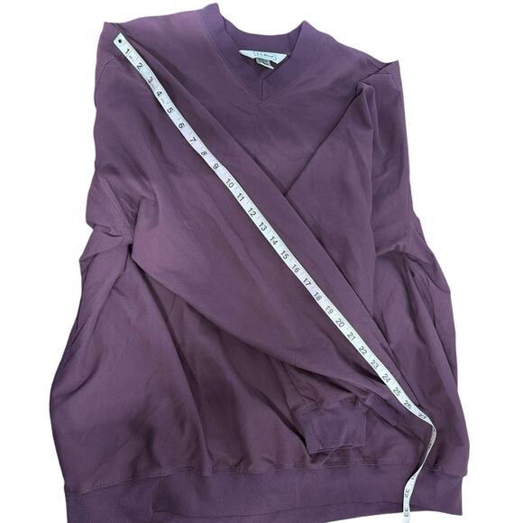 L.L. Bean Mens Mauve V Neck Pullover Sweatshirt Classic Outdoor Size XL - Picture 7 of 8